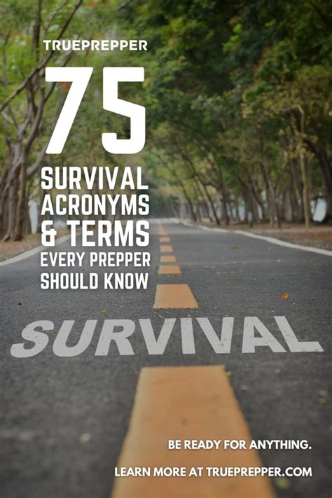 75 Survival Acronyms And Terms Every Prepper Should Know Trueprepper