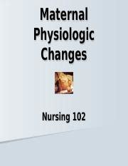 Postpartum Lecture Ppt Maternal Physiologic Changes Nursing