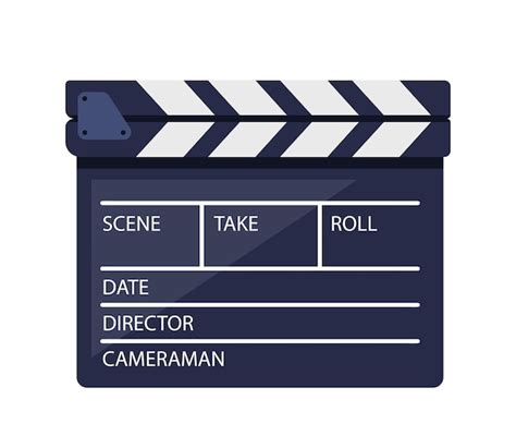 Premium Vector Clapperboard Black And White Movie Slate