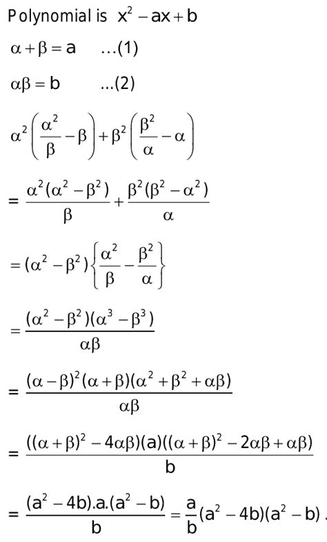 If Alpha And Beta Are Zeroes Of Polynomial X Axb Then Value Of Alpha Alphabeta Beta Beta