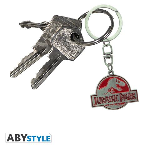 Jurassic Park Keychain Metal Logo X4 Abysse Corp