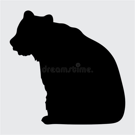 Bear Silhouette, Bear Isolated on White Background Stock Vector ...