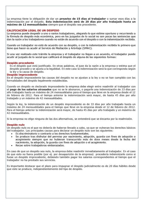 Despidos Causas Y CalificaciÓn Legal Laboral Pensiones