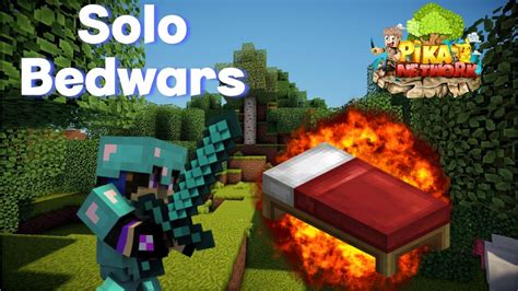 Solo Bedwars Win Pika Network Youtube