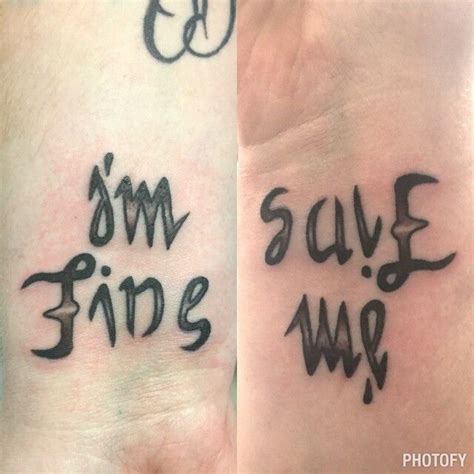 My Ambigram Im Finesave Me Im Fine Save Me Tattoo Im Fine Tattoo