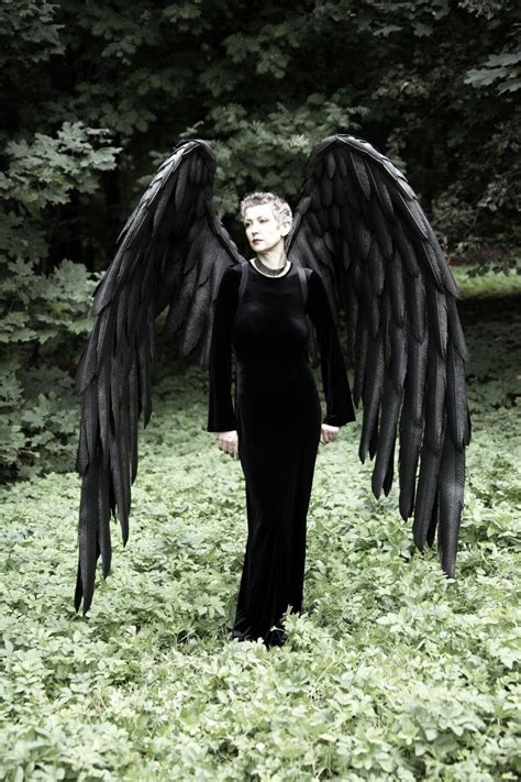 Large Black Crowley Wings Good Omens Cosplay Costume Photo Etsy Uk