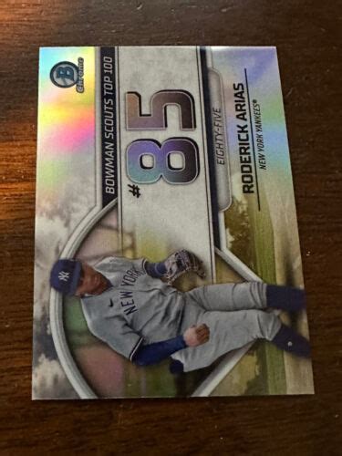 Bowman Chrome Scouts Top Refractor Roderick Arias Yankees Btp