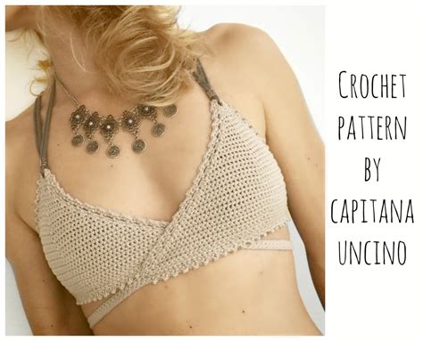 Pdf File For Crochet Pattern Aliyah Crochet Bikini Top Sizes Xs L