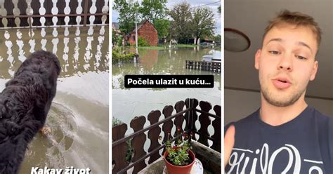 Naš influencer usred poplave Uskoro će voda ući kroz vrata