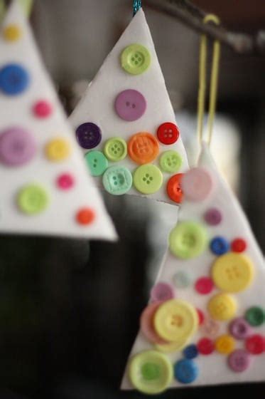 Easy Styrofoam And Button Christmas Tree Ornaments Happy Hooligans