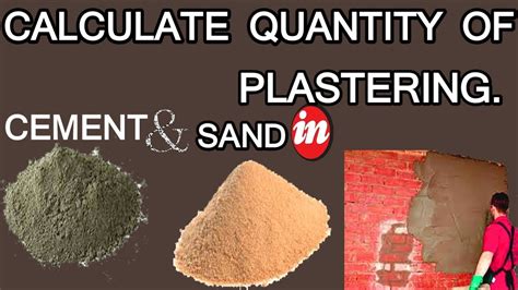 How To Calculate The Quantity Of Cement And Sand In Plaster Plaster