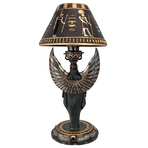 Egyptian Goddess Sculptural Table Lamp Design Toscano