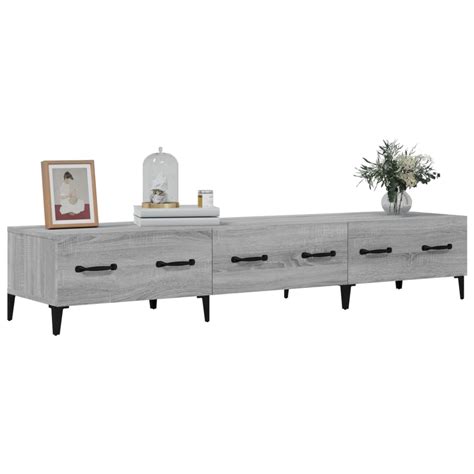 Omabeta Meubles TV Meuble TV Sonoma Gris 150x34 5x30 Cm Bois D