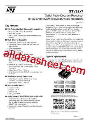 STV8257SX Datasheet PDF STMicroelectronics