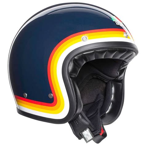 Agv X70 Jet Helmet Riviera Blue Rainbow Agv 0021a2i0 011 Jet Helmets