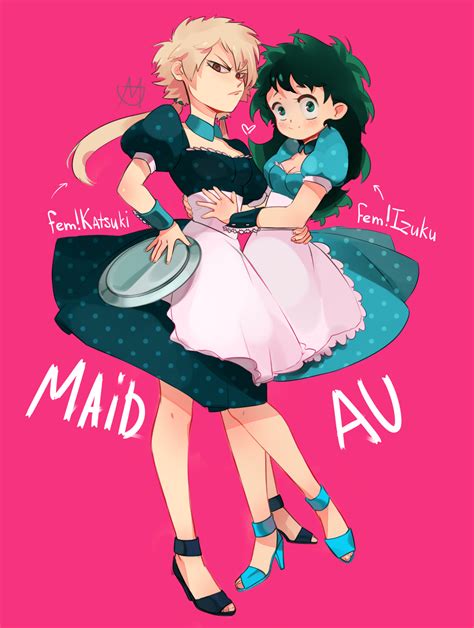 Maid Au Bakugo And Midoriya My Hero Academia Know Your Meme