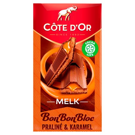 Côte d Or BonBonBloc chocolade praliné karamel Per Reep 200 g