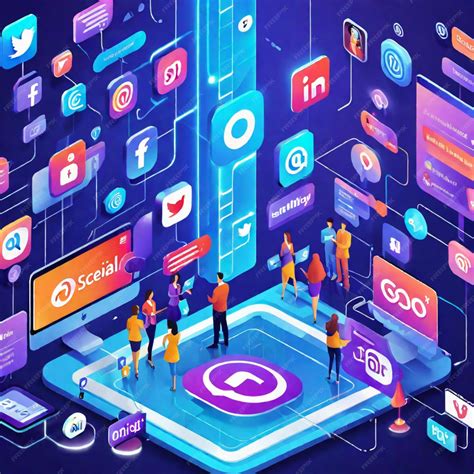 Premium AI Image | Digital Horizons Navigating the Social Media Landscape