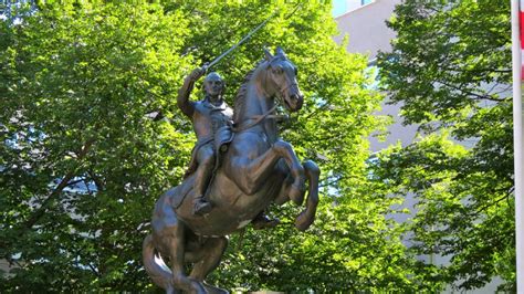 Equestrian statue of Casimir Pulaski in CT Hartford US