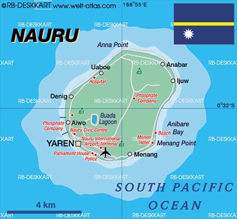 Nauru Mapas Geográficos De Nauru