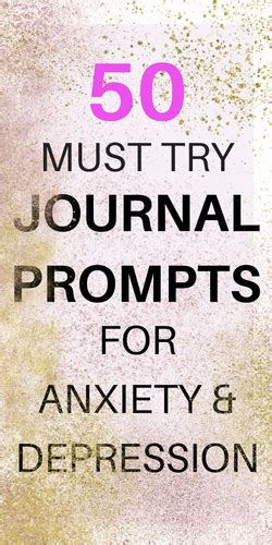 Journal Writing Prompts For Depression And Anxiety Artofit