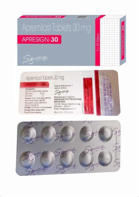 Apresign Mg Tablets At Rs Stripe Apremilast Tablets In Nagpur