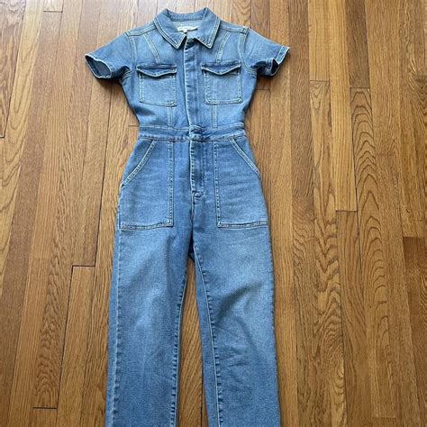 Good American Women S Blue Jumpsuit Depop