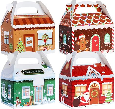 Tomnk Pack Christmas Gift Boxes Cookie Boxes Treat Boxes D Xmas