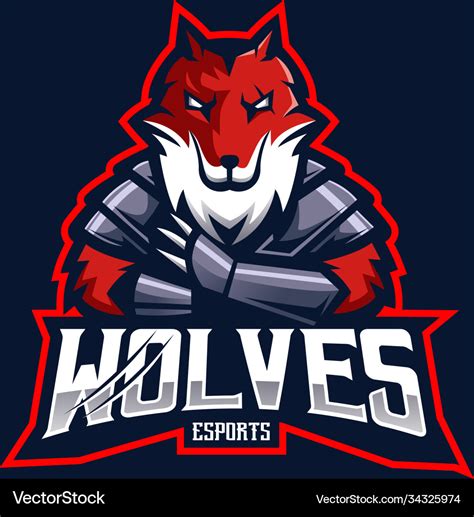 Wolves Mascot Logo Design With Modern Royalty Free Vector