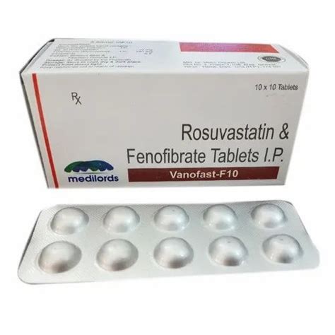 Rosuvastatin And Fenofibrate Calcium Methylcobalamin Tablet 10x10