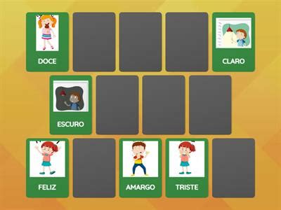 Jogo da memória opostos Recursos de ensino