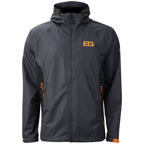 Craghoppers Mens Bear Grylls Waterproof Jacket Black Pepper Sports