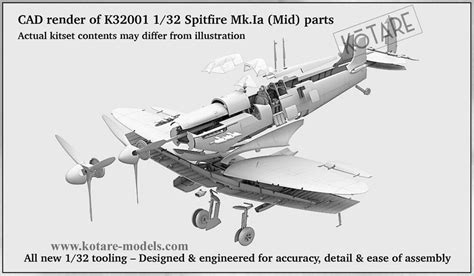 Kotare Models K32001 Supermarine Spitfire Mk Ia Mid