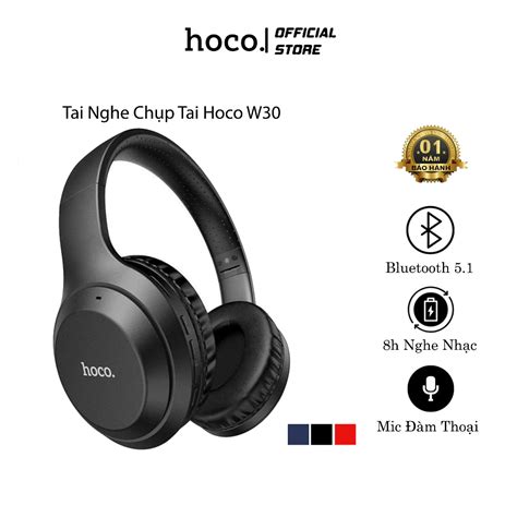 Tai Nghe Chụp Tai Bluetooth Hoco W30 Micro Đàm Thoại 8h Nghe Nhạc Hỗ