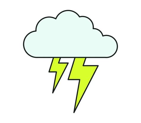 Retro Comic Book Style Cartoon Lightning Bolt Cloud Stock Vector By