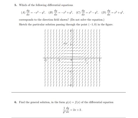 Solved Which Of The Following Differential Equations A Chegg