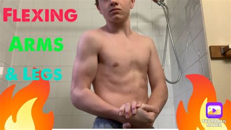 15 Year Old Bodybuilder Flexing Arms And Legs Youtube