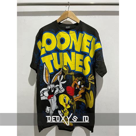 Jual Kaos Bootleg Aop Oversized Looney Tunes Yellow Tag Giant Shopee