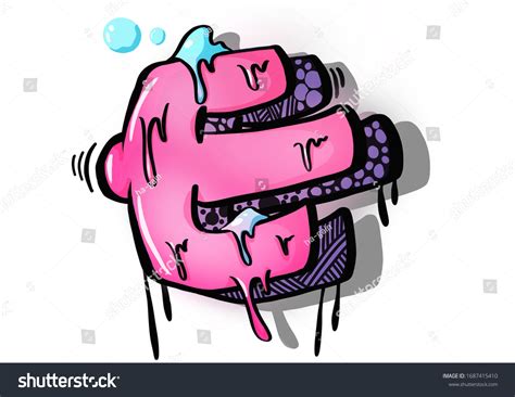 E Letter Graffiti Front Logo Stock Illustration 1687415410 | Shutterstock