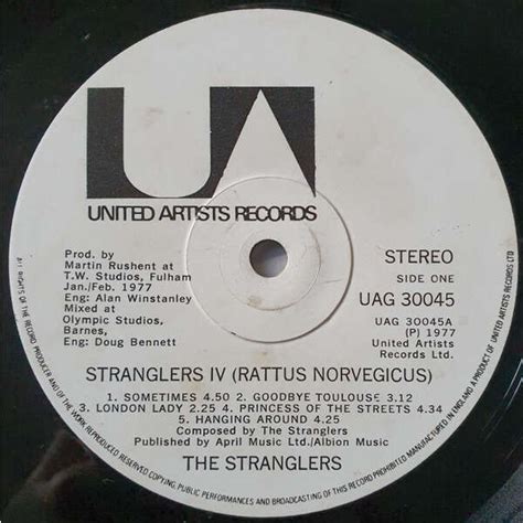 Stranglers Iv Rattus Norvegicus Ireland 1977 Original 8 Trk Lp On