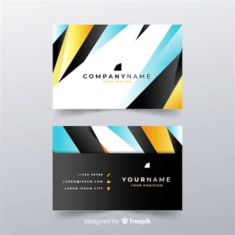 Free Vector | Creative business card with abstract shapes