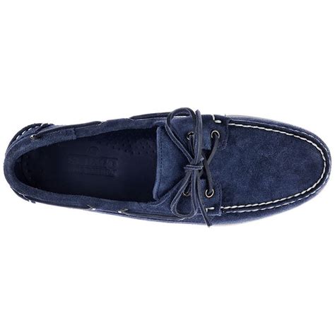 Chaussure bateau Portland Flesh out cuir suède bleu Femme SEBAGO