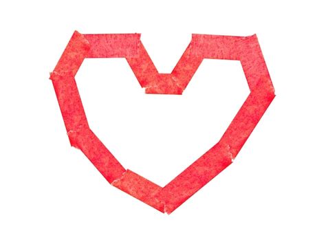 Premium Photo Close Up Of Red Heart Shape On White Background