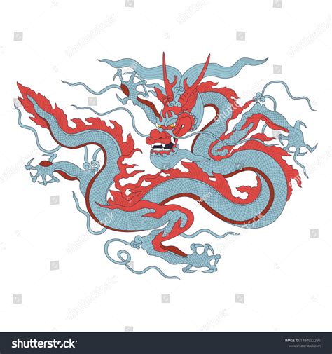 Vietnamese Traditional Decoration Vietnamese Dragon Art Stock Vector ...