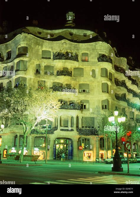 Casa Mil La Pedrera At Night Passeig De Gr Cia Eixample District