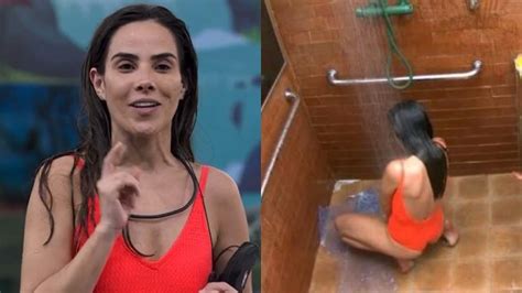 BBB 24 Wanessa Camargo sofre para lavar partes íntimas no banho e vira