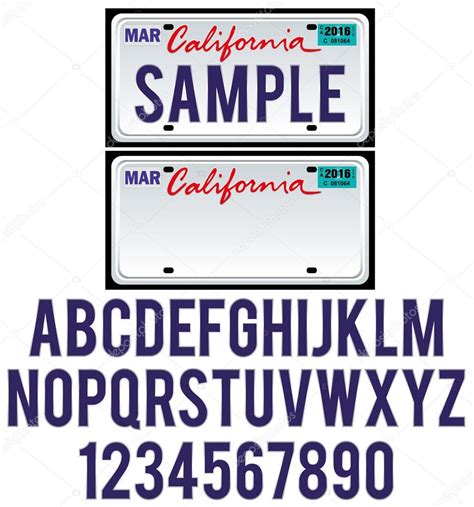 License Plate California Stock Vector Image by ©Nitzman #43448255