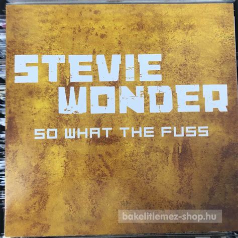 Stevie Wonder So What The Fuss Eu Bakelit Lemez Shop