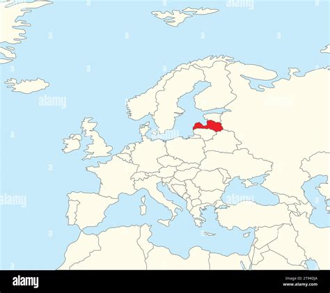 Location Map Of The Republic Of Latvia Europe Stock Vector Image And Art