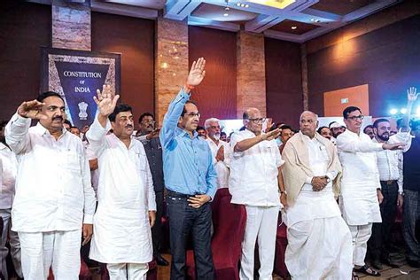 Shiv Sena Ncp Congress Displayed Their Strength By Mlas Parade In A Five Star Hotel In Mumbai